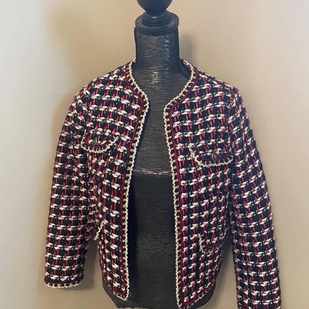 Zara tweed blazer, worn for 2 hours